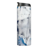 Abstracte waterverf op papier. Kleurrijke kunsttex Thermosbeker (Geroteerd rechts)