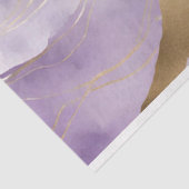 Abstracte Waterverf Paarse, Lila, Gouden Marmer Tissuepapier (Detail)