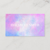 Abstracte Waterverf Paarse QR Code Visitekaartje (Voorkant)