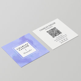 Abstracte Waterverf Paarse vierkant elegantie Vierkante Visitekaartje