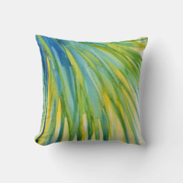 Abstracte Waterverf palmboom Kussen