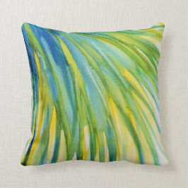 Abstracte Waterverf palmboom Kussen