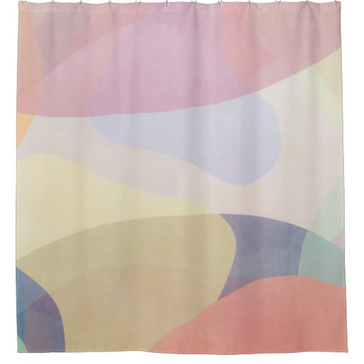 Abstracte Waterverf Pastel Artwork Douchegordijn (Voorkant)