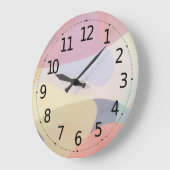 Abstracte Waterverf — pastwerk | Wandklok (Hoek)