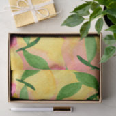 Abstracte Waterverf Peach Fruit Tissuepapier (Geschenk)