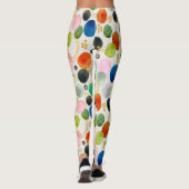 Abstracte Waterverf Pebble Gold Glitter Art Leggings (Achterkant)