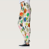 Abstracte Waterverf Pebble Gold Glitter Art Leggings (Links)