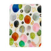 Abstracte Waterverf Pebble Gold Glitter Art Magneet (Verticaal)