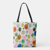 Abstracte Waterverf Pebble Gold Glitter Art + Naam Tote Bag (Achterkant)