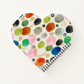 Abstracte Waterverf Pebble Gold Glitter Art Notitieboek (Achterkant)