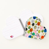 Abstracte Waterverf Pebble Gold Glitter Art Notitieboek (Binnen)