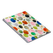 Abstracte Waterverf Pebble Gold Glitter Art Notitieboek (Rechterzijde)