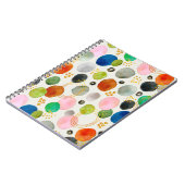 Abstracte Waterverf Pebble Gold Glitter Art Notitieboek (Linkerzijde)