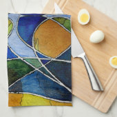 Abstracte Waterverf Pen & Inkt Theedoek (Quarter Fold)