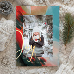 Abstracte Waterverf Penseel penseel Slag penseel F Feestdagenkaart<br><div class="desc">Onze kerstfeestelijke kerstfotokaart belichaamt warmte, leven en energie geïnspireerd door natuur. De expressieve borstel en de penslagen worden gecombineerd samen met ons artistiek gestileerd kunstwerk. Evogen van het gevoel van liefde, vreugde en vrede. Verzadigde tinten van crimson reds, zwart, diep ebbeny zwart, saffierblauw en donkergouden schaduwen zijn artsenvol gecombineerd tot...</div>
