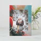 Abstracte Waterverf Penseel penseel Slag penseel F Feestdagenkaart (Staand voorkant)