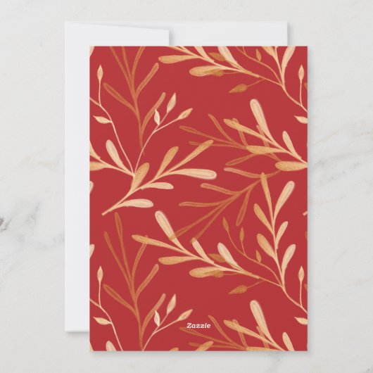 Abstracte Waterverf Penseel penseel Slag penseel F Feestdagenkaart (Achterkant)