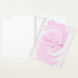 Abstracte Waterverf Penseelstreken Roze Planner