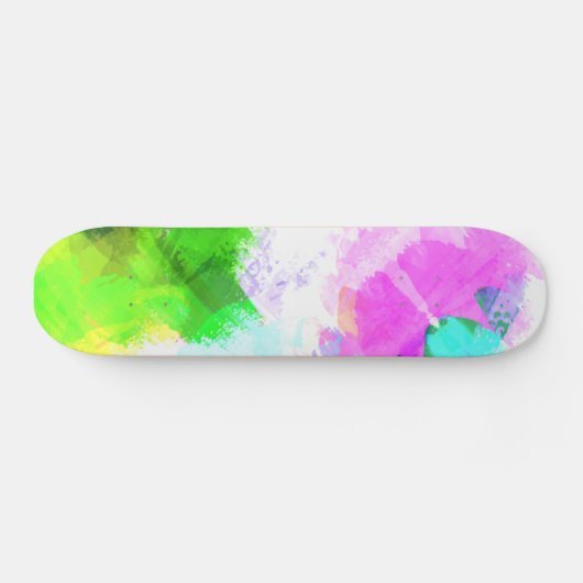 Abstracte waterverf persoonlijk skateboard (Horizontaal)