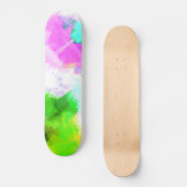 Abstracte waterverf persoonlijk skateboard (Voorkant)