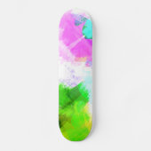 Abstracte waterverf persoonlijk skateboard (Voorkant)