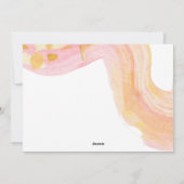 Abstracte Waterverf Perzik Draaikolk Aangepaste Fo Feestdagenkaart (Achterkant)