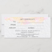 *~* Abstracte Waterverf perzikroze kaartje (Achterkant)