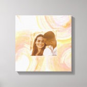 Abstracte Waterverf Perzikroze Unieke aangepaste f Canvas Afdruk (Voorkant)