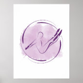 Abstracte Waterverf Pilates Pose Poster (Voorkant)