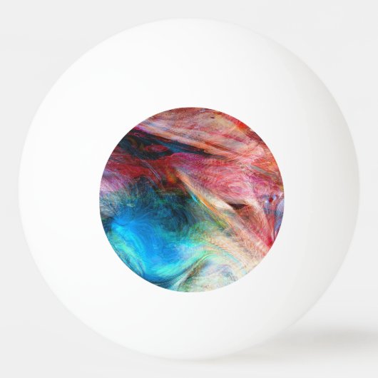 Abstracte Waterverf Pingpongbal (Voorkant)