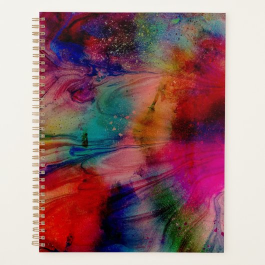 Abstracte Waterverf Planner (Voorkant)