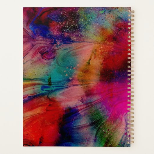 Abstracte Waterverf Planner (Achterkant)