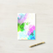 Abstracte waterverf post-it® notes (Op bureau)