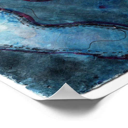 Abstracte Waterverf Poster overtreden (Hoek)