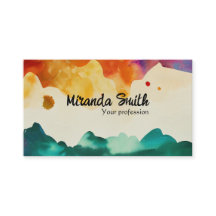 Abstracte Waterverf QR Code Custom