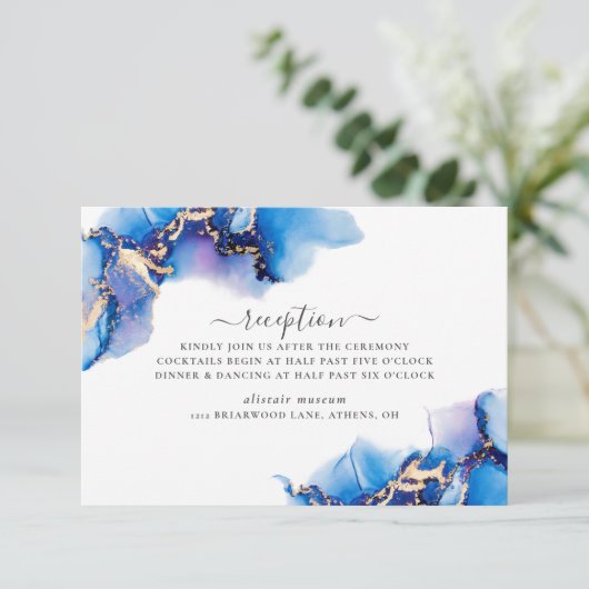 Abstracte Waterverf Receptie Kaart (Staand voorkant)