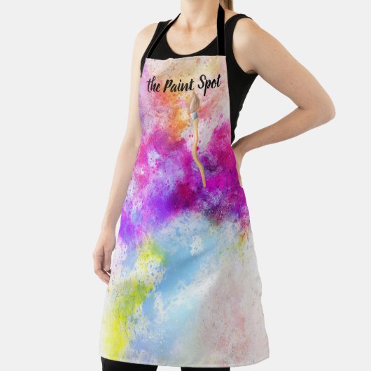 Abstracte Waterverf regenboog | Monogram Schort (Insitu)