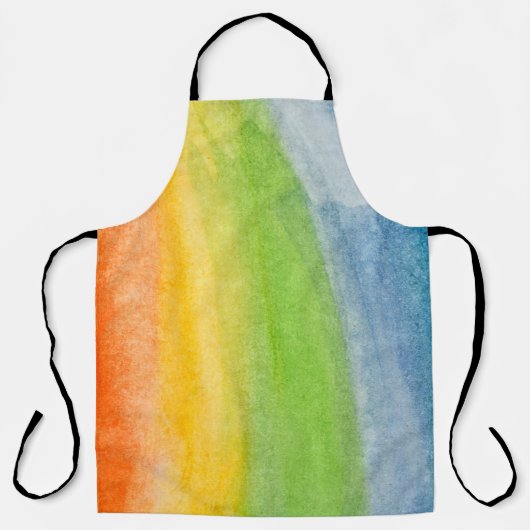 Abstracte waterverf regenboogkleuren achtergrond schort (Voorkant)
