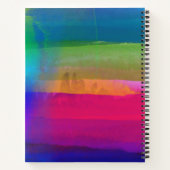 Abstracte Waterverf regenboogkleuren Notitieboek (Achterkant)