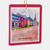 Abstracte Waterverf rijhuizen Keramisch Ornament (Rechts)