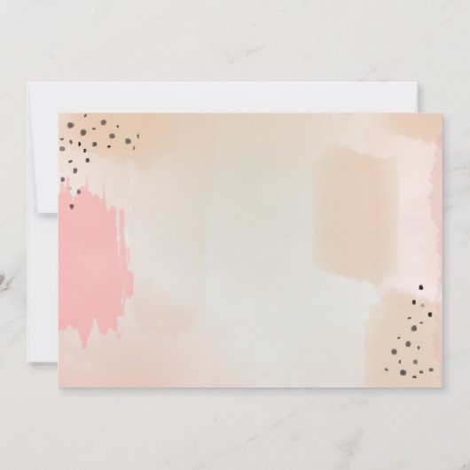 Abstracte Waterverf Roze Apple-leraar Notitiekaartje (Achterkant)