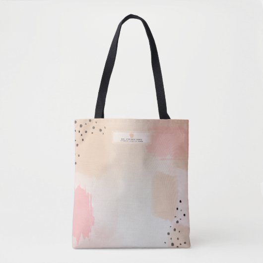 Abstracte Waterverf Roze Apple-leraar Tote Bag (Voorkant)