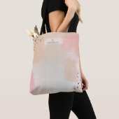 Abstracte Waterverf Roze Apple-leraar Tote Bag (Dichtbij)