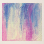Abstracte Waterverf Roze Blauw Wit Sjaal<br><div class="desc">Chiffonsjaal met een roze,  blauwe en witte abstracte waterverf. . Moderne en trendy,  perfect voor elke outfit.</div>