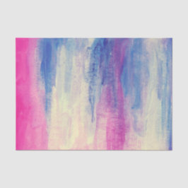 Abstracte Waterverf Roze Blauw Wit Tissuepapier