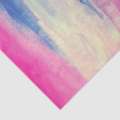 Abstracte Waterverf Roze Blauw Wit Tissuepapier (Detail)