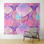 Abstracte waterverf roze blauwgroen goudlavendel a wandkleed (In Situ (horizontaal))