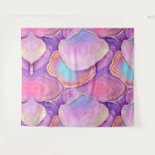 Abstracte waterverf roze blauwgroen goudlavendel a wandkleed (Voorkant (horizontaal))