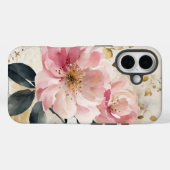 Abstracte Waterverf roze bloemen Case-Mate iPhone Case (Achterkant (horizontaal))