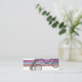 Abstracte waterverf roze, boekenclub contactkaartje (Staand voorkant)